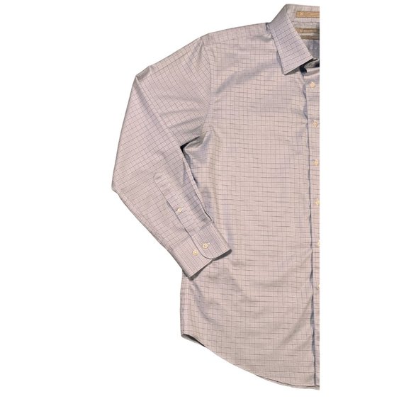 Nordstrom's Shirt Men's Long Sleeve Casual Button Up Checkered Collared Blue Lg - Picture 5 of 11